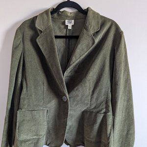 Vintage Green Corduroy Blazer